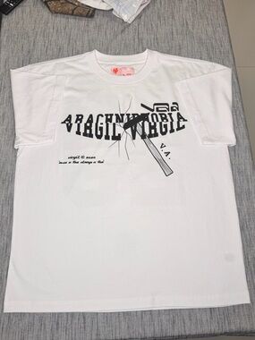 Virgil Abloh White Graphic Short-Sleeve Tee